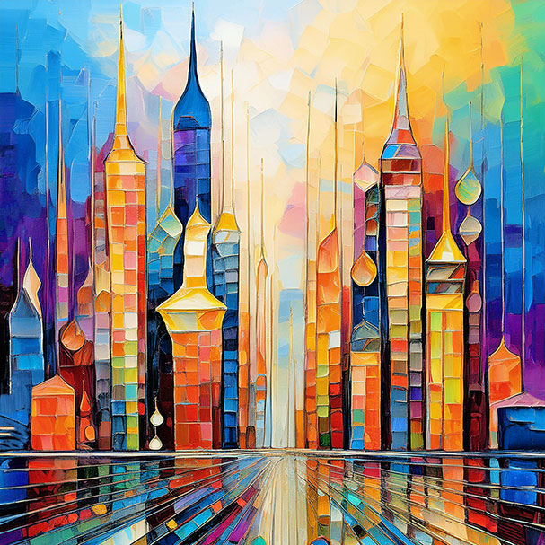 Vendita quadri moderni e astratti su tela cotone o carta perlata di Eugenio Tocchet